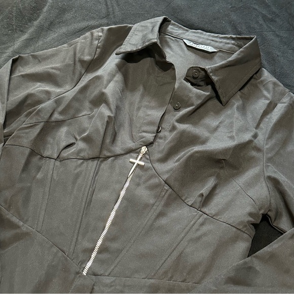 Disturbia Bullet Corset Shirt Dress, US6/UK10 - Picture 2 of 5